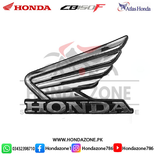 Original Fuel Tank Emblem Monogram for Honda CB150F – Chrome Atlas Honda Logo Badge