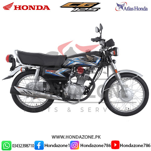 Honda CG125 2025 in Black – Atlas Honda Motorcycle
