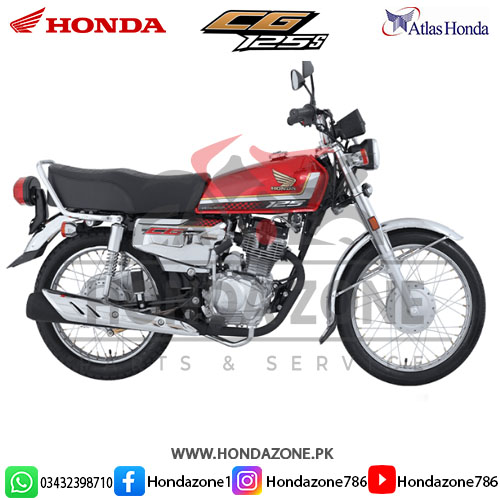 Honda CG125 Self Chrome Red 2025 – Atlas Honda Motorcycle