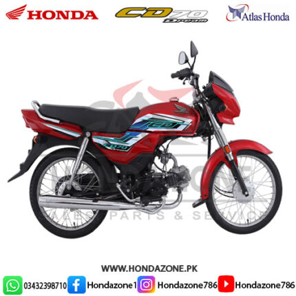 Honda CD70 Dream 2026 Red Model with Modern Graphics