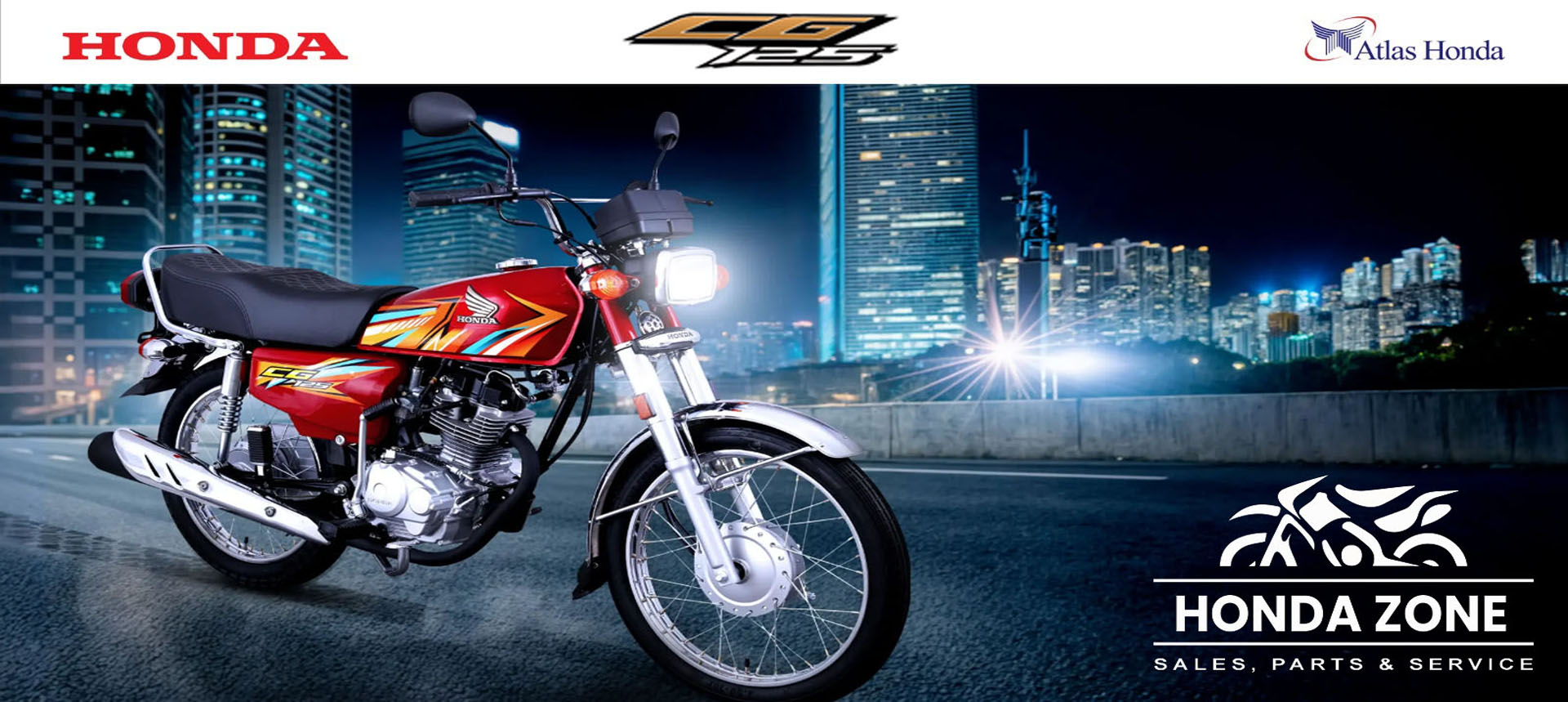 Honda CG125 2026 red model with updated graphics