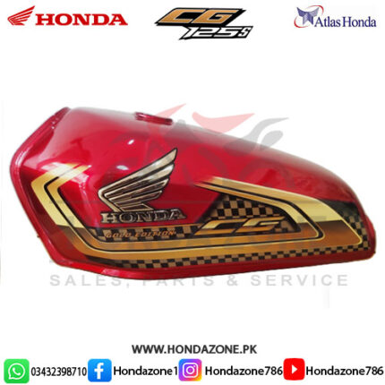 Honda CG125 Self Red Gold Fuel Tank with Side Covers – Genuine Atlas Honda