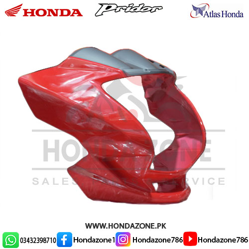 Front Cowl Visor for Honda Pridor in Red Color – Premium Fit and Finish