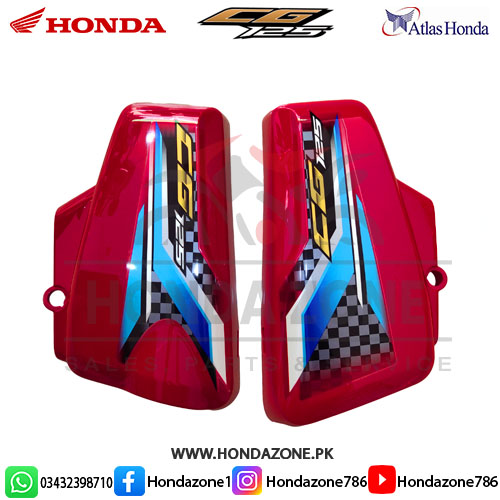 Red side cover for Honda CG125 2024 model motorcycle body panel