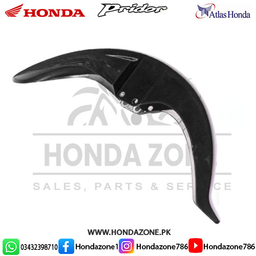 Black front fender mudguard for Honda Pridor – durable plastic, original design