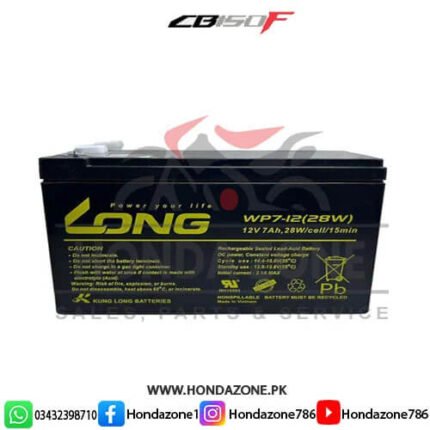 Long Dry Battery 12V 7 Amp for Honda CB150F Motorcycle