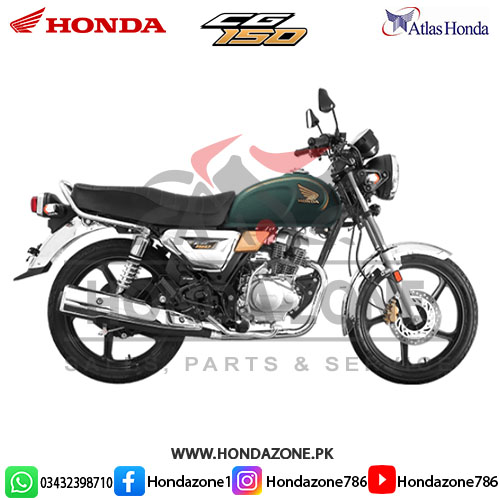 Honda CG150 Green 2025 – Latest Model by Atlas Honda