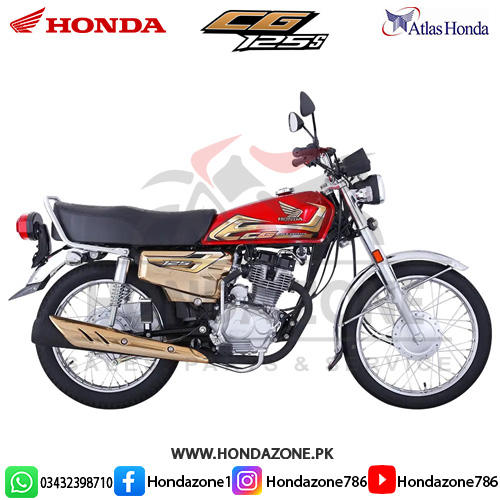 Honda CG125 Self Gold 2026 special edition in gold color.
