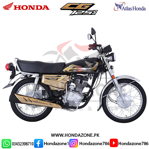 Honda CG125 Self Gold 2026 special edition in gold color.