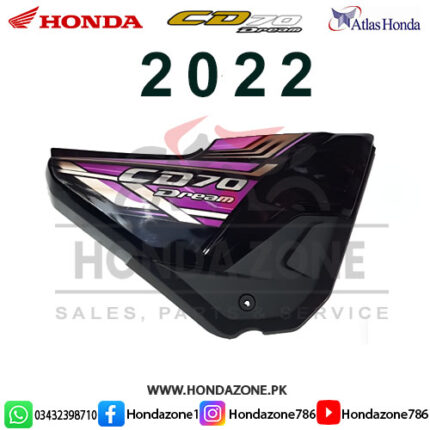 Genuine Side Cover Set for Honda CD70 Dream Black 2022
