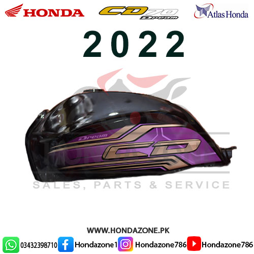 Fuel Tank & Side Cover Set for Honda CD70 Dream 2022 Black
