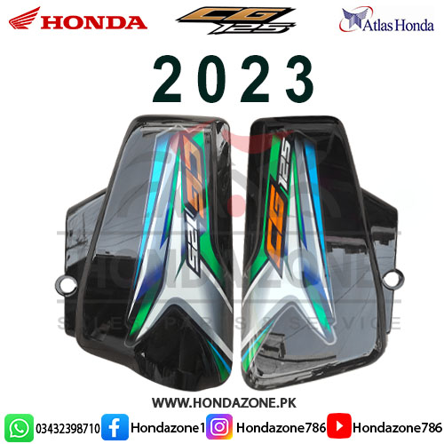 Side Cover Set for Honda CG125 Black 2023 – Genuine Atlas Honda
