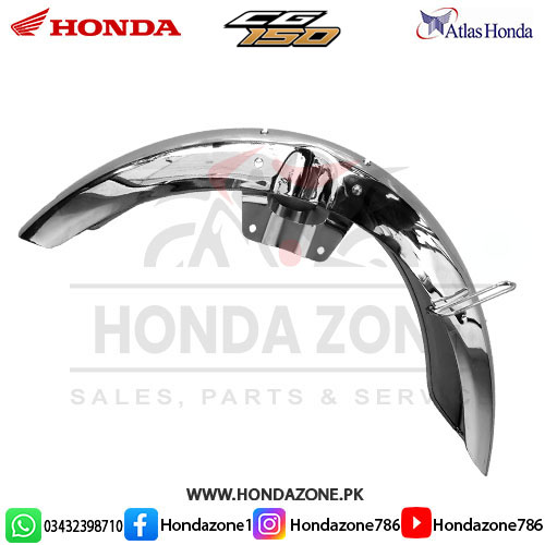 Genuine chrome front fender for Honda CG150