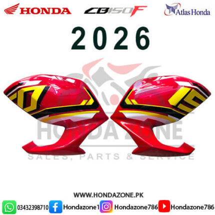 Shroud Set for Honda CB150F 2026 Red – Genuine fuel tank side panels