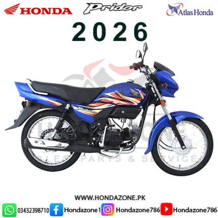 Honda Pridor 2026 motorcycle in blue color side view