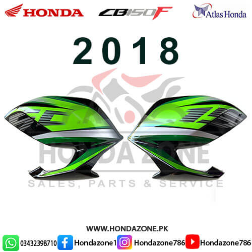 Shroud Set for Honda CB150F 2018 Green – Genuine Atlas Honda fuel tank side panels