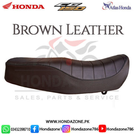 Seat Complete for Honda CG150 Brown Leather – Genuine Atlas Honda seat