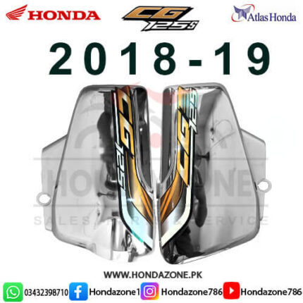 Chrome Side Cover Set for Honda CG125 Self 2018–2019 – Shiny silver body panels