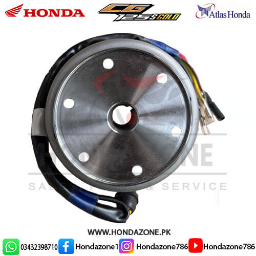Magnet with Coil Set for Honda CG125 Self – Genuine Atlas Honda Magnet with Coil Set for Honda CG125 Self – Genuine Atlas Honda ignition charging assembly