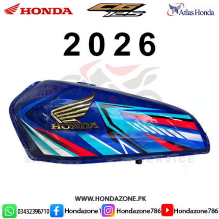 Fuel Tank & Side Cover Set for Honda CG125 2026 Blue – Genuine Atlas Honda body set