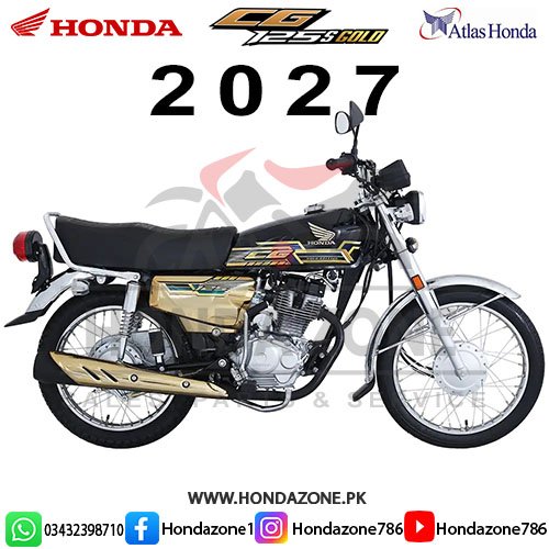 Honda CG125 Self Gold 2027 Model – Premium 125cc Motorcycle by Atlas Honda.